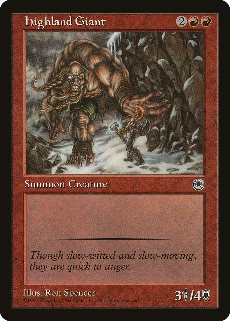 Highland Giant (POR-132) - Portal - Premium MTG Single from Wizards of the Coast - Just $0.08! Shop now at Game Crave Tournament Store