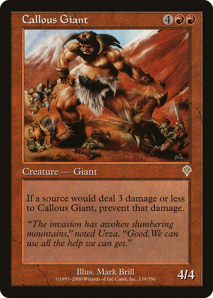 Callous Giant (INV-139) - Invasion Foil - Premium MTG Single from Wizards of the Coast - Just $3.14! Shop now at Game Crave Tournament Store
