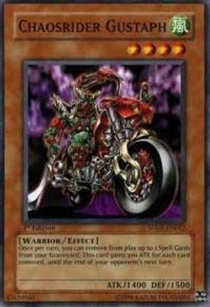Chaosrider Gustaph (SDDE-EN012) - Structure Deck: The Dark Emperor 1st Edition - Premium Yugioh Single from Konami - Just $0.25! Shop now at Game Crave Tournament Store