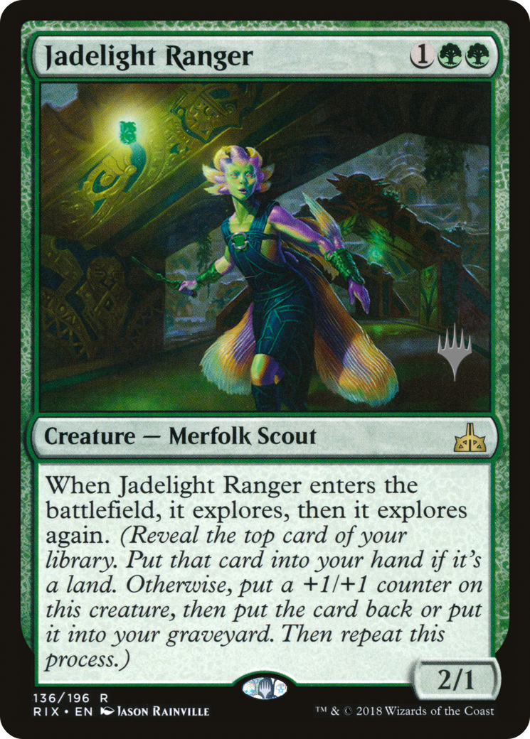 Jadelight Ranger (PRIX-136P) - Rivals of Ixalan Promos Foil - Premium MTG Single from Wizards of the Coast - Just $2.34! Shop now at Game Crave Tournament Store