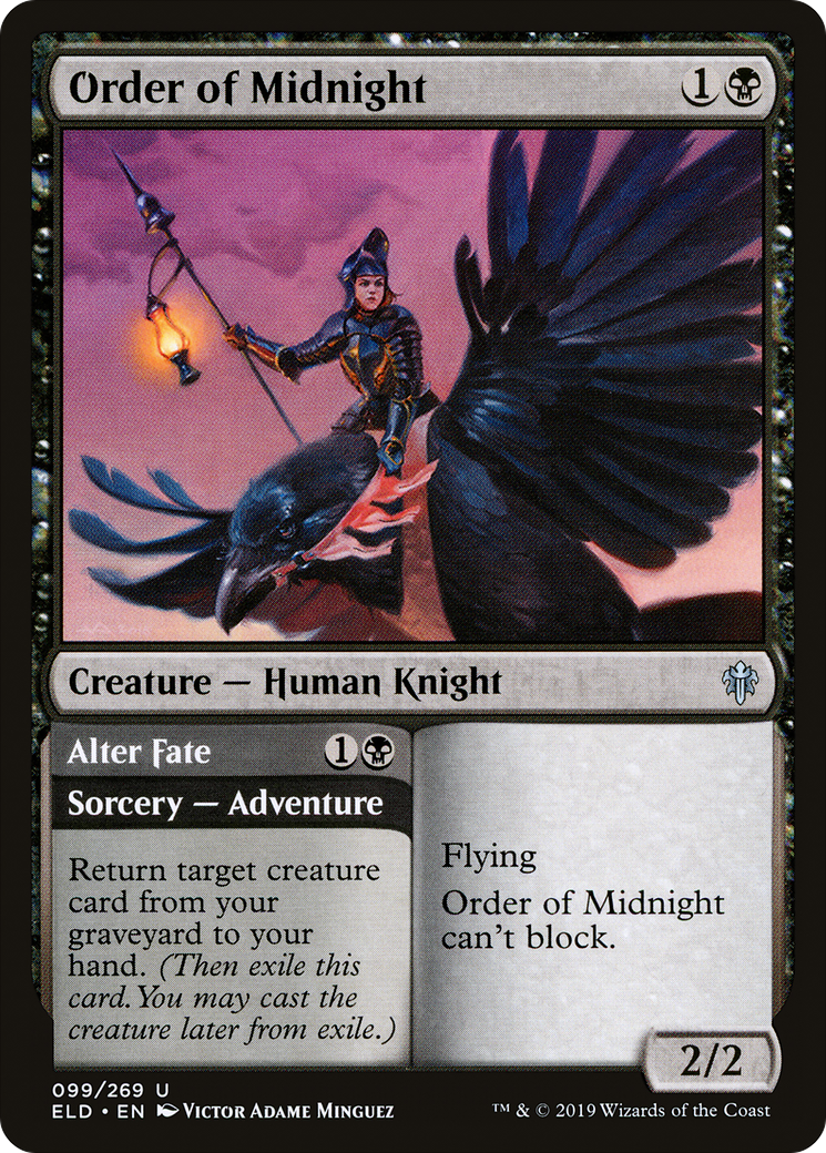 Order of Midnight // Alter Fate (ELD-099) - Throne of Eldraine Foil - Premium MTG Single from Wizards of the Coast - Just $0.25! Shop now at Game Crave Tournament Store
