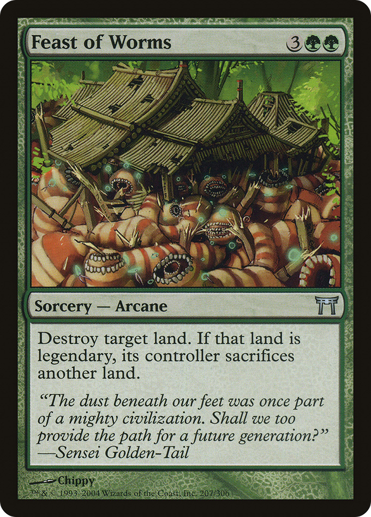 Feast of Worms (CHK-207) - Champions of Kamigawa - Premium MTG Single from Wizards of the Coast - Just $0.08! Shop now at Game Crave Tournament Store