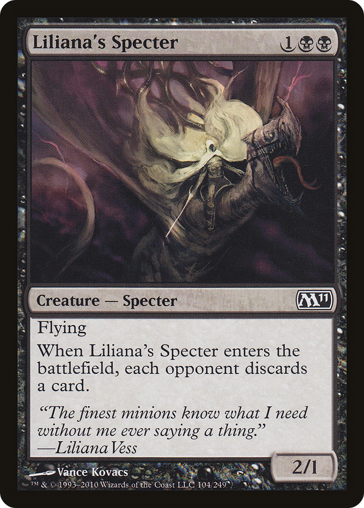Liliana's Specter (M11-104) - Magic 2011 Foil - Premium MTG Single from Wizards of the Coast - Just $1.89! Shop now at Game Crave Tournament Store