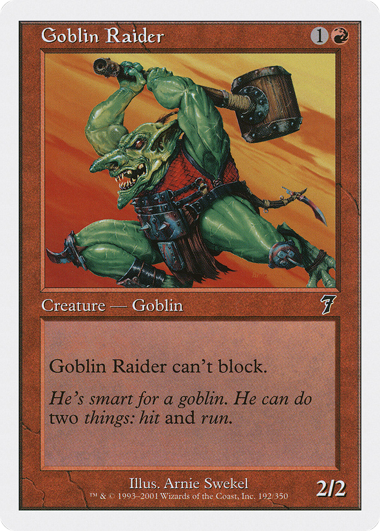 Goblin Raider (7ED-192) - Seventh Edition - Premium MTG Single from Wizards of the Coast - Just $0.25! Shop now at Game Crave Tournament Store