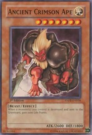 Ancient Crimson Ape (ANPR-EN038) - Ancient Prophecy Unlimited - Premium Yugioh Single from Konami - Just $0.25! Shop now at Game Crave Tournament Store