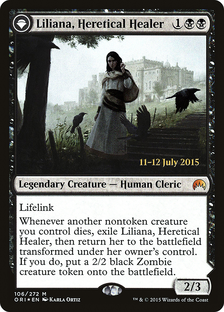 Liliana, Heretical Healer // Liliana, Defiant Necromancer (PORI-106S) - Magic Origins Promos: (originpwdfc) Foil - Premium MTG Single from Wizards of the Coast - Just $2.78! Shop now at Game Crave Tournament Store