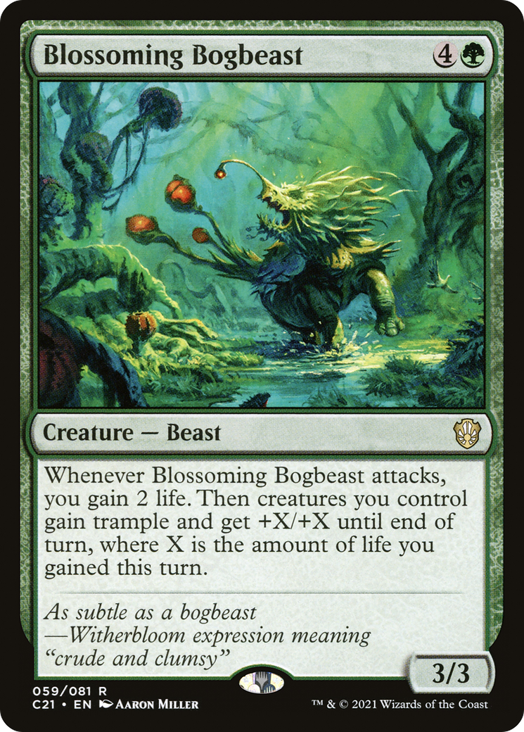 Blossoming Bogbeast (C21-059) - Commander 2021 - Premium MTG Single from Wizards of the Coast - Just $1.21! Shop now at Game Crave Tournament Store