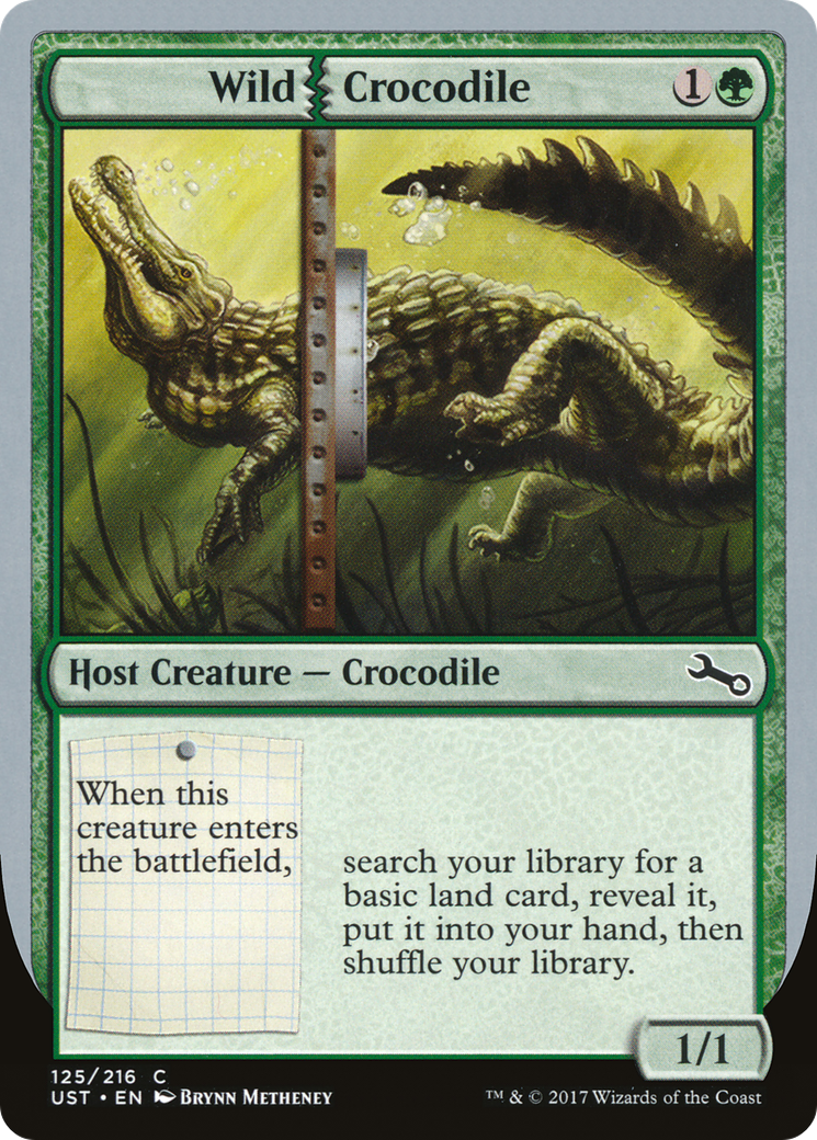 Wild Crocodile (UST-125) - Unstable - Premium MTG Single from Wizards of the Coast - Just $0.08! Shop now at Game Crave Tournament Store