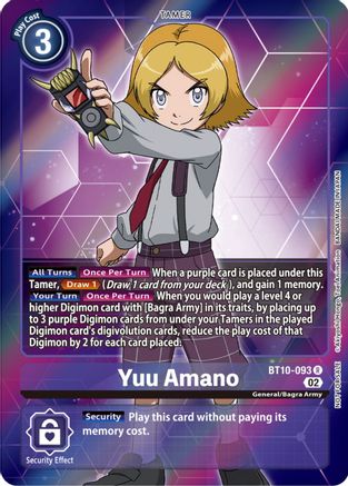 Yuu Amano (Box Topper) (BT10-093) - Xros Encounter Foil - Premium Digimon Single from Bandai - Just $0.87! Shop now at Game Crave Tournament Store