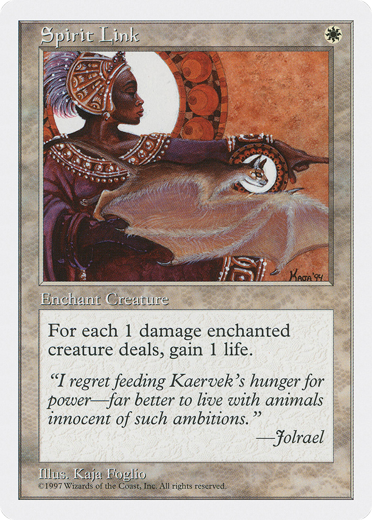 Spirit Link (5ED-064) - Fifth Edition - Premium MTG Single from Wizards of the Coast - Just $0.08! Shop now at Game Crave Tournament Store