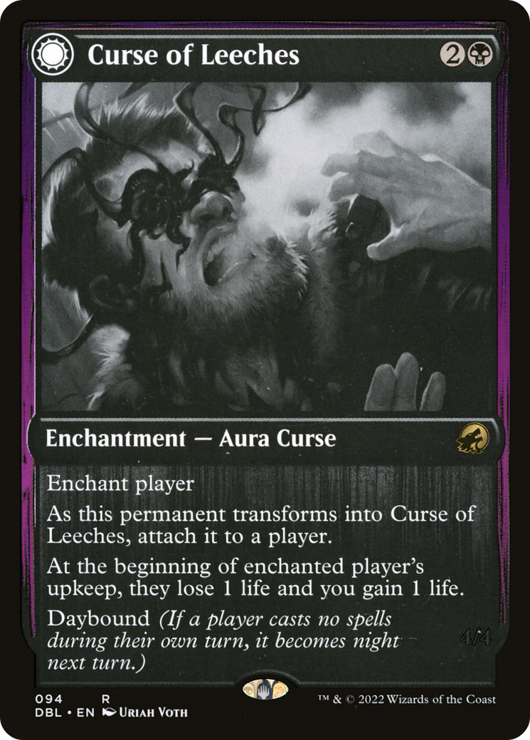 Curse of Leeches // Leeching Lurker (DBL-094) - Innistrad: Double Feature: (Double Faced Transform) Foil - Premium MTG Single from Wizards of the Coast - Just $2.30! Shop now at Game Crave Tournament Store