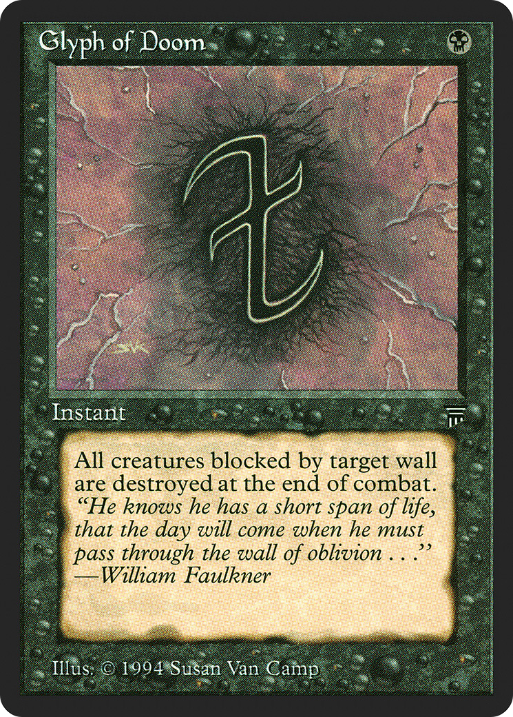 Glyph of Doom (LEG-100) - Legends - Premium MTG Single from Wizards of the Coast - Just $0.08! Shop now at Game Crave Tournament Store