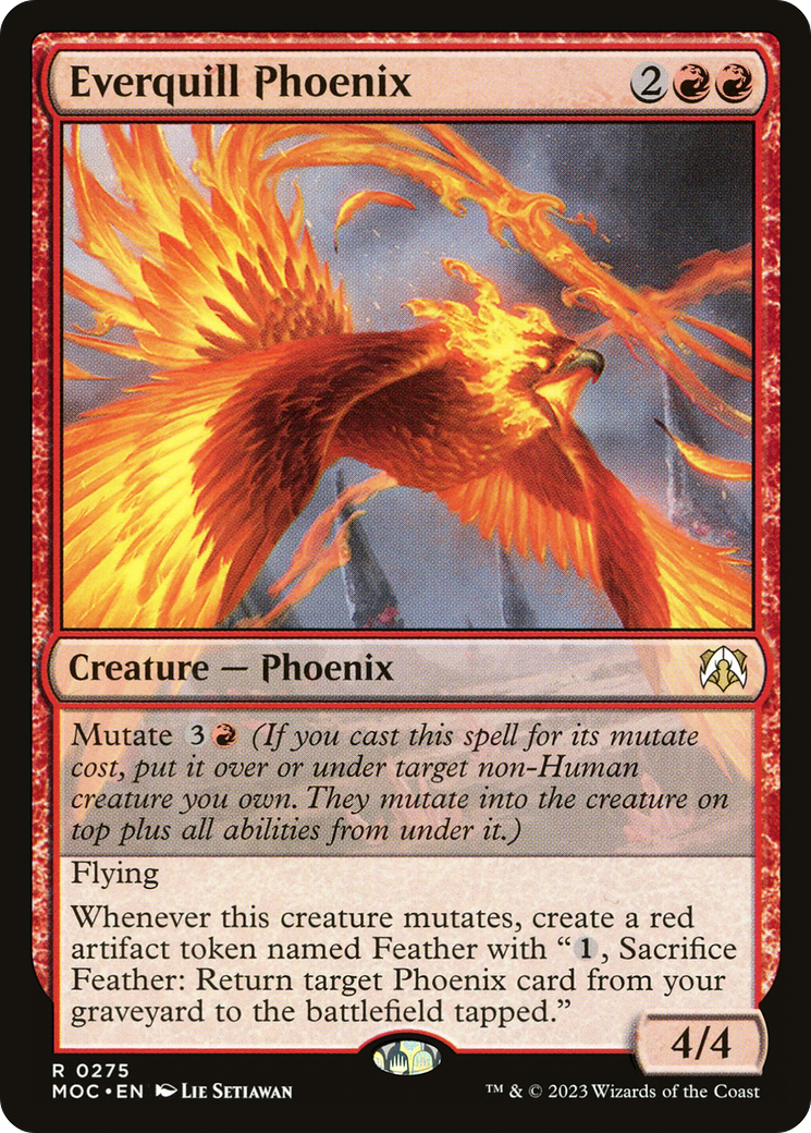 Everquill Phoenix (MOC-275) - March of the Machine Commander - Premium MTG Single from Wizards of the Coast - Just $0.08! Shop now at Game Crave Tournament Store
