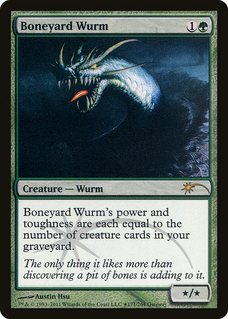 Boneyard Wurm (PW11-084) - Wizards Play Network 2011 Foil - Premium MTG Single from Wizards of the Coast - Just $2.06! Shop now at Game Crave Tournament Store
