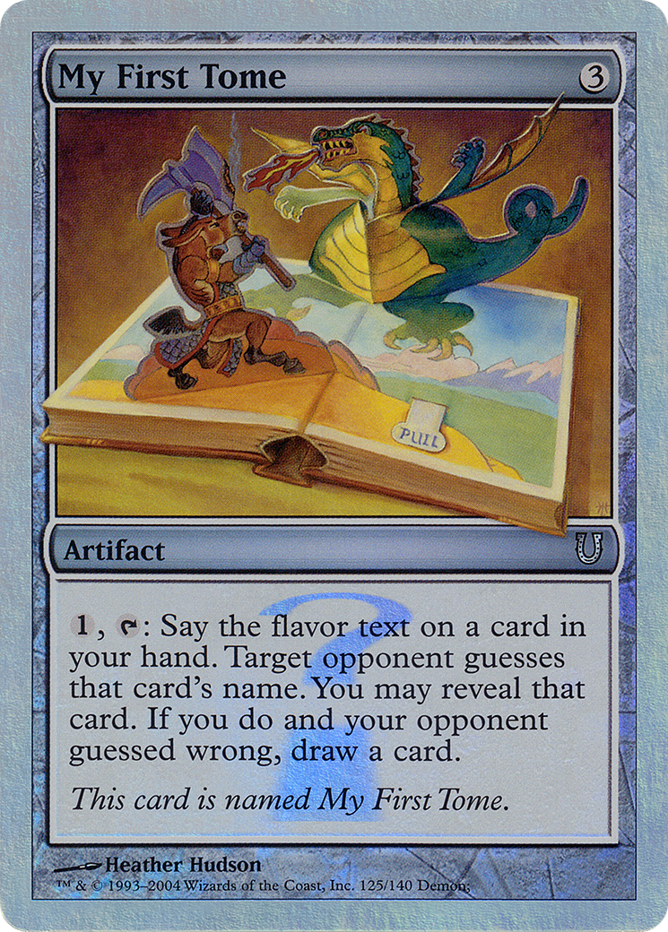 My First Tome (UNH-125★) - Unhinged Foil - Premium MTG Single from Wizards of the Coast - Just $4.99! Shop now at Game Crave Tournament Store