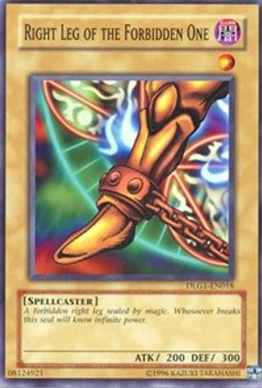 Right Leg of the Forbidden One (DLG1-EN018) - Dark Legends Unlimited - Premium Yugioh Single from Konami - Just $2.14! Shop now at Game Crave Tournament Store