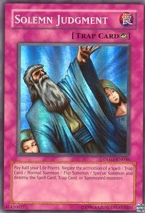 Solemn Judgment (DLG1-EN046) - Dark Legends Unlimited - Premium Yugioh Single from Konami - Just $4.45! Shop now at Game Crave Tournament Store