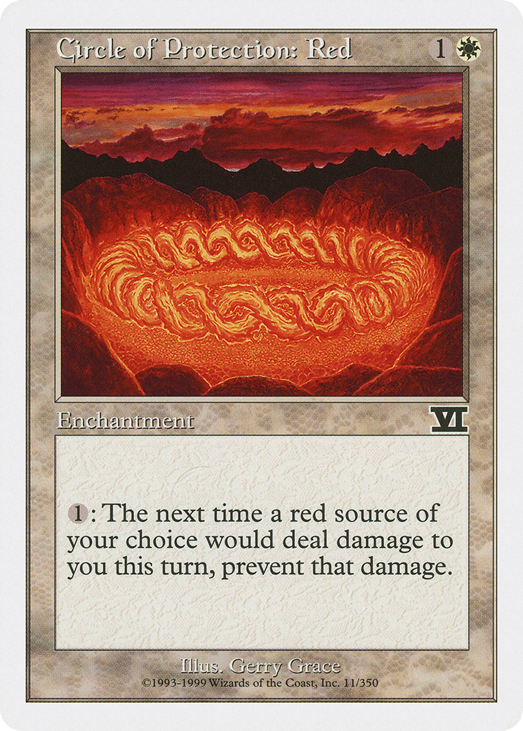 Circle of Protection: Red (6ED-011) - Classic Sixth Edition - Premium MTG Single from Wizards of the Coast - Just $0.08! Shop now at Game Crave Tournament Store