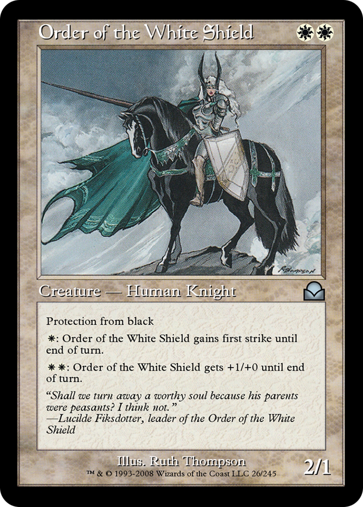 Order of the White Shield (ME2-026) - Masters Edition II - Premium MTG Single from Wizards of the Coast - Just $0! Shop now at Game Crave Tournament Store