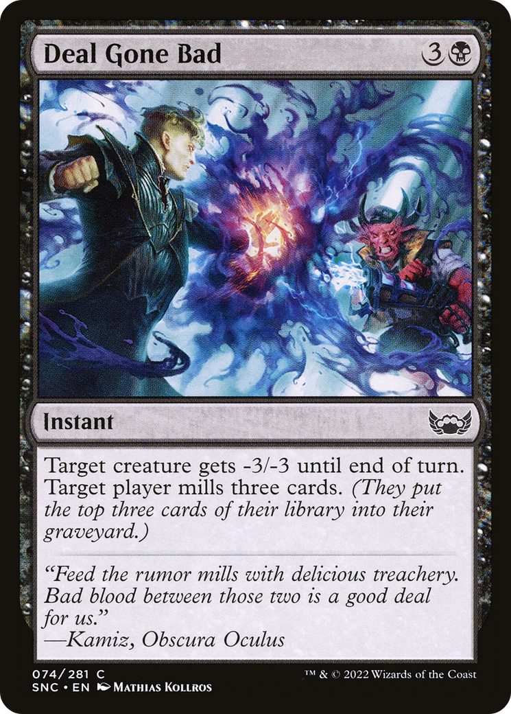 Deal Gone Bad (SNC-074) - Streets of New Capenna - Premium MTG Single from Wizards of the Coast - Just $0.08! Shop now at Game Crave Tournament Store