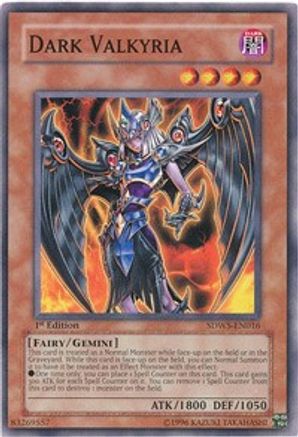 Dark Valkyria (SDWS-EN016) - Structure Deck: Warriors' Strike 1st Edition - Premium Yugioh Single from Konami - Just $0.25! Shop now at Game Crave Tournament Store
