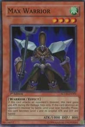 Max Warrior (SOVR-EN003) - Stardust Overdrive Unlimited - Premium Yugioh Single from Konami - Just $0.51! Shop now at Game Crave Tournament Store