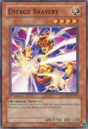 Energy Bravery (SOVR-EN033) - Stardust Overdrive Unlimited - Premium Yugioh Single from Konami - Just $0.25! Shop now at Game Crave Tournament Store