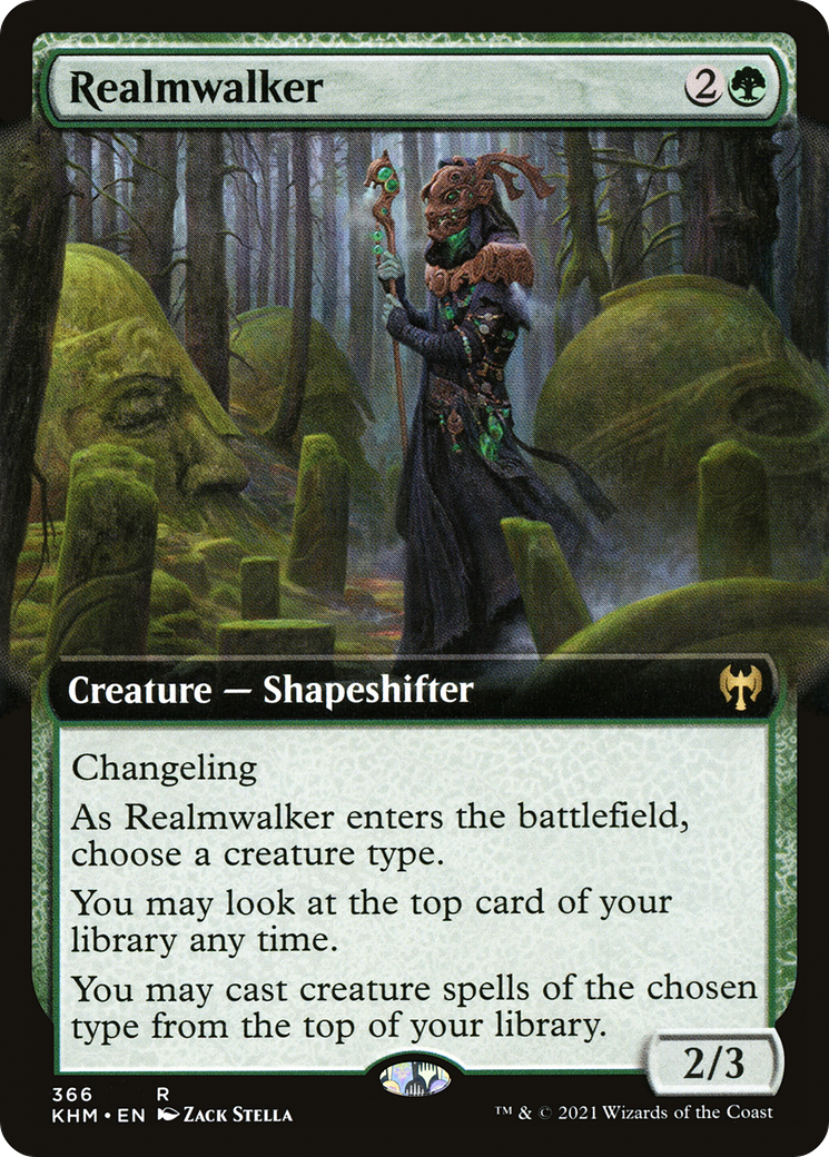 Realmwalker (KHM-366) - Kaldheim: (Extended Art) Foil - Premium MTG Single from Wizards of the Coast - Just $0.68! Shop now at Game Crave Tournament Store