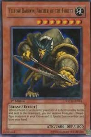 Yellow Baboon, Archer of the Forest (SOVR-EN084) - Stardust Overdrive 1st Edition - Premium Yugioh Single from Konami - Just $0.73! Shop now at Game Crave Tournament Store