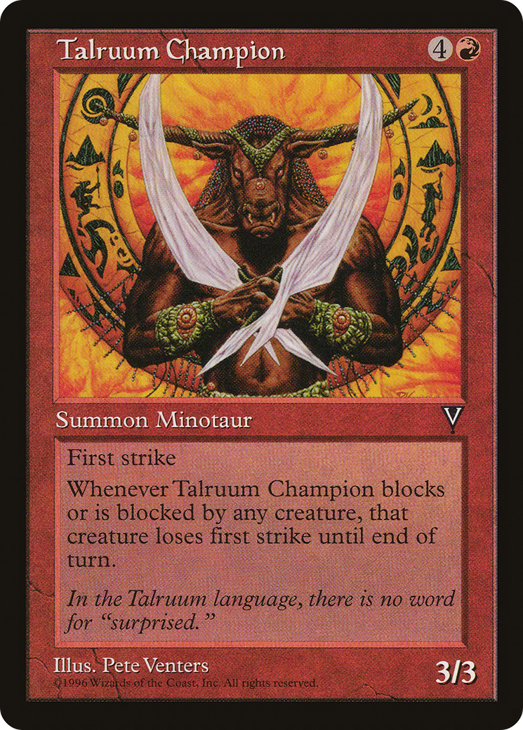 Talruum Champion (VIS-097) - Visions - Premium MTG Single from Wizards of the Coast - Just $0.08! Shop now at Game Crave Tournament Store