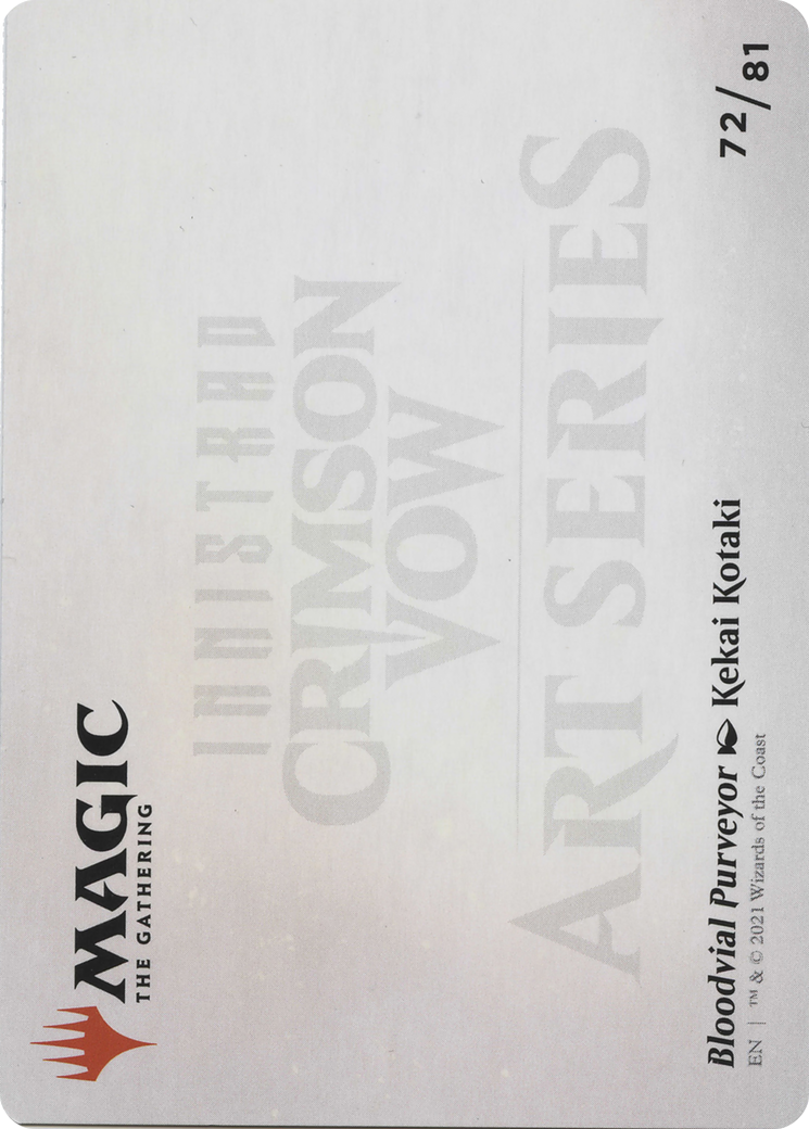 Bloodvial Purveyor // Bloodvial Purveyor (AVOW-072) - Crimson Vow Art Series (Borderless) Foil - Premium MTG Single from Wizards of the Coast - Just $0! Shop now at Game Crave Tournament Store