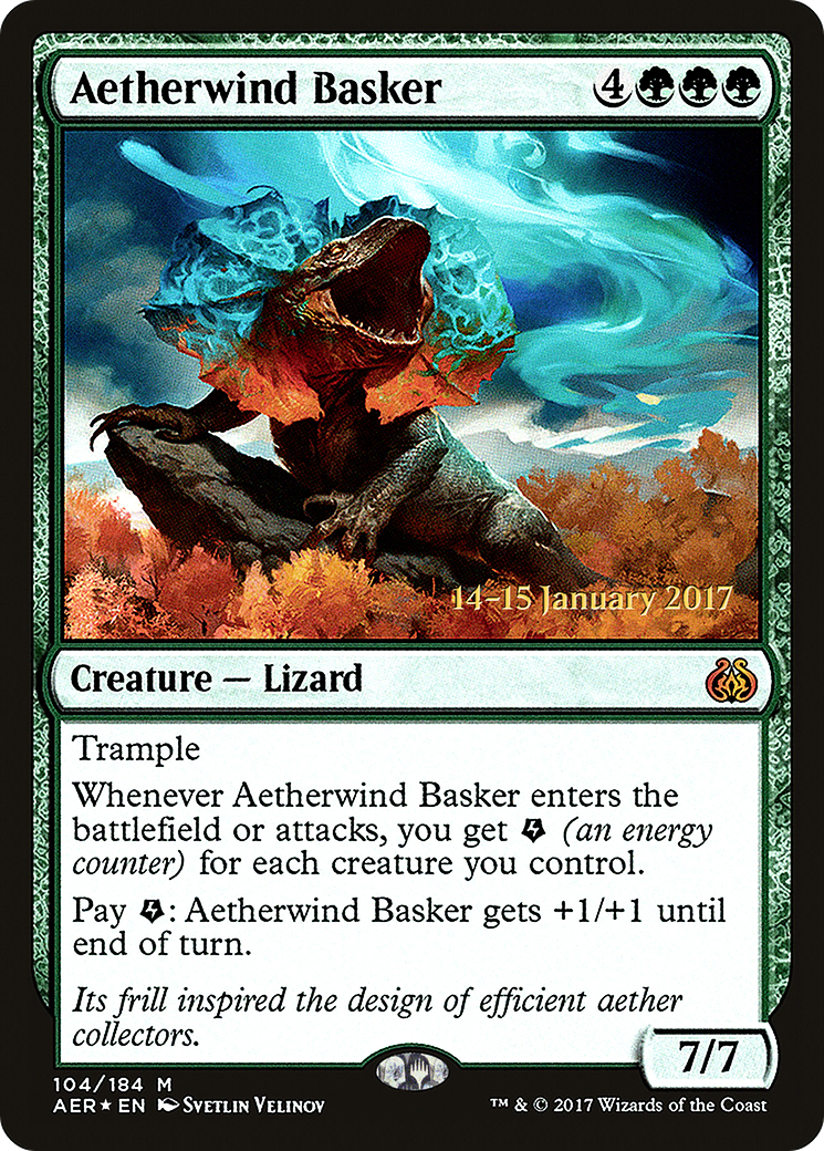Aetherwind Basker (PAER-104S) - Aether Revolt Promos Foil - Premium MTG Single from Wizards of the Coast - Just $0.47! Shop now at Game Crave Tournament Store