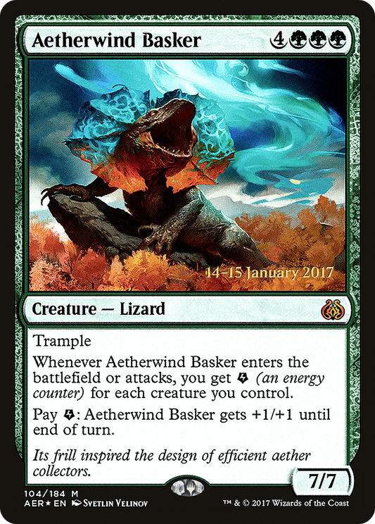 Aetherwind Basker (PAER-104S) - Aether Revolt Promos Foil - Premium MTG Single from Wizards of the Coast - Just $0.47! Shop now at Game Crave Tournament Store