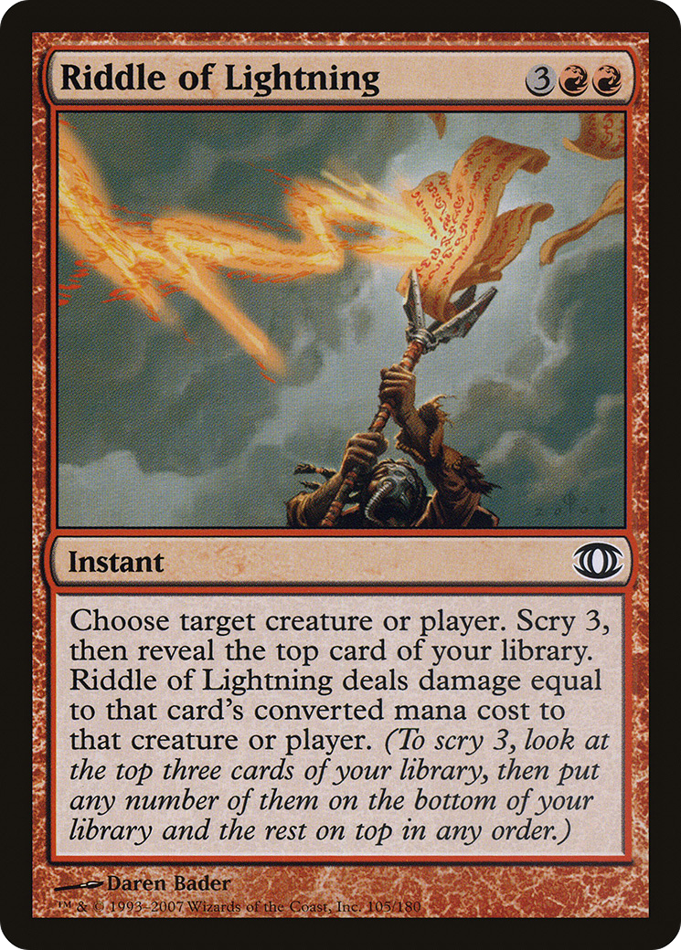 Riddle of Lightning (FUT-105) - Future Sight - Premium MTG Single from Wizards of the Coast - Just $0.25! Shop now at Game Crave Tournament Store