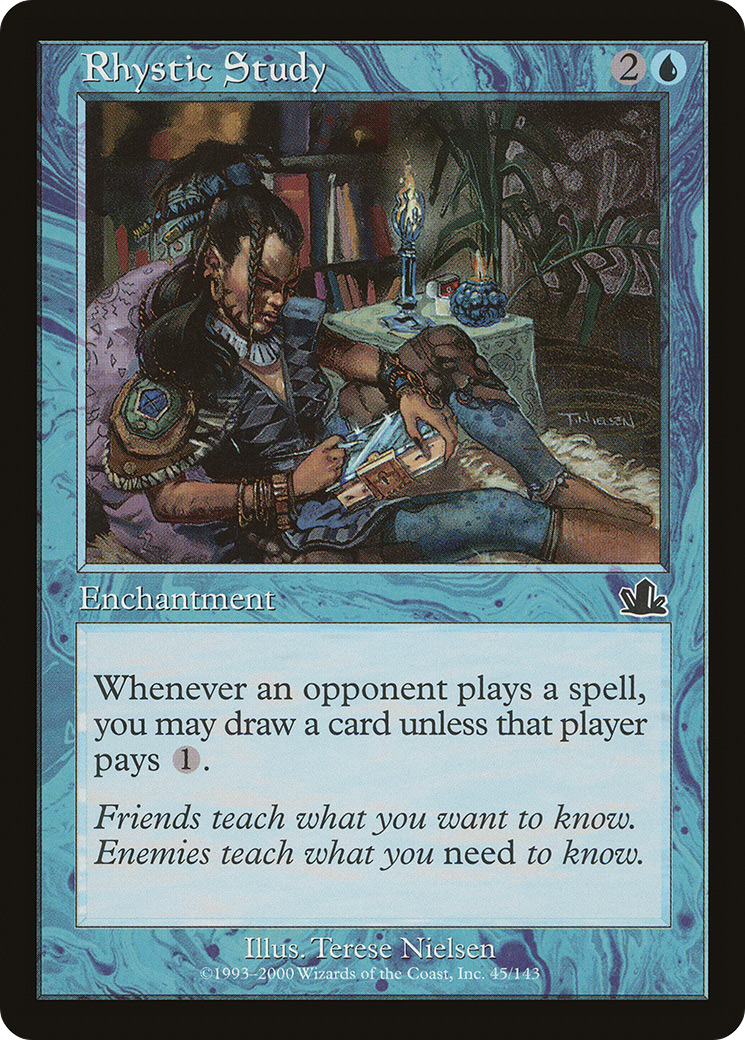 Rhystic Study (PCY-045) - Prophecy Foil - Premium MTG Single from Wizards of the Coast - Just $76.48! Shop now at Game Crave Tournament Store