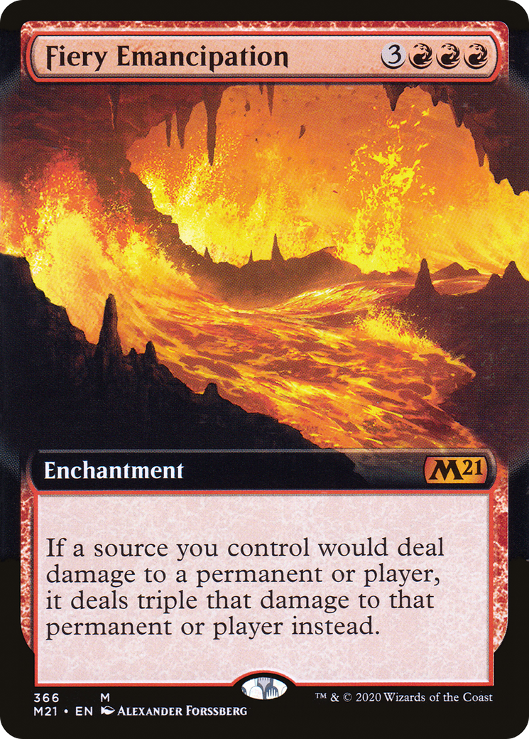 Fiery Emancipation (M21-366) - Core Set 2021: (Extended Art) - Premium MTG Single from Wizards of the Coast - Just $4.07! Shop now at Game Crave Tournament Store