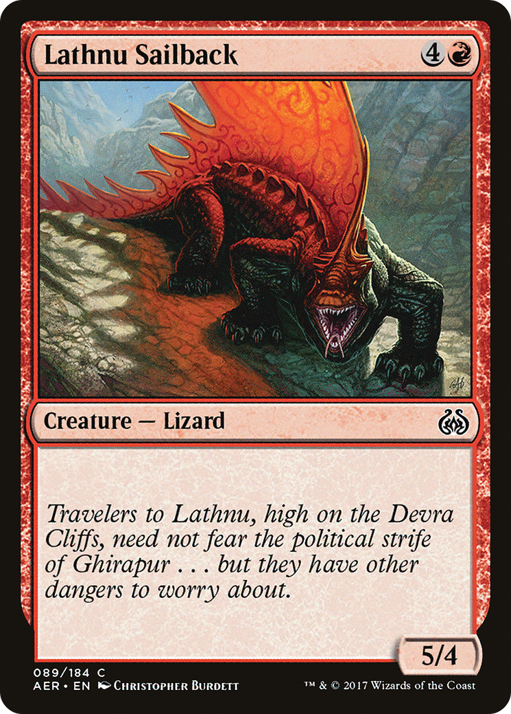 Lathnu Sailback (AER-089) - Aether Revolt - Premium MTG Single from Wizards of the Coast - Just $0.08! Shop now at Game Crave Tournament Store
