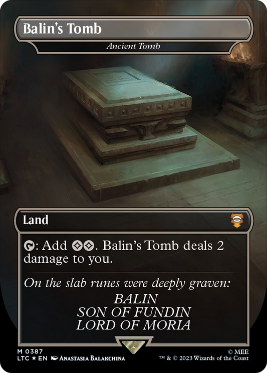 Ancient Tomb (LTC-387) - Tales of Middle-earth Commander / Balin's Tomb (Borderless) Foil - Premium MTG Single from Wizards of the Coast - Just $57.60! Shop now at Game Crave Tournament Store