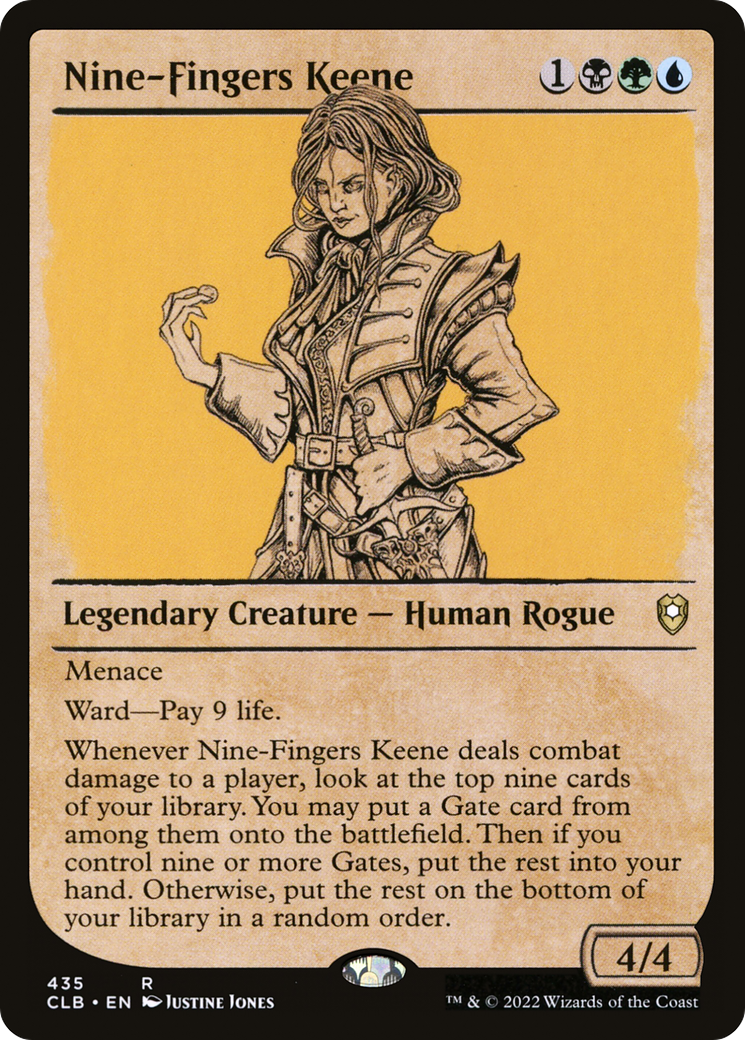 Nine-Fingers Keene (CLB-435) - Commander Legends: Battle for Baldur's Gate: (Showcase) - Premium MTG Single from Wizards of the Coast - Just $0.08! Shop now at Game Crave Tournament Store