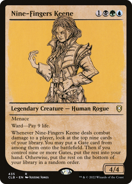 Nine-Fingers Keene (CLB-435) - Commander Legends: Battle for Baldur's Gate: (Showcase) - Premium MTG Single from Wizards of the Coast - Just $0.08! Shop now at Game Crave Tournament Store