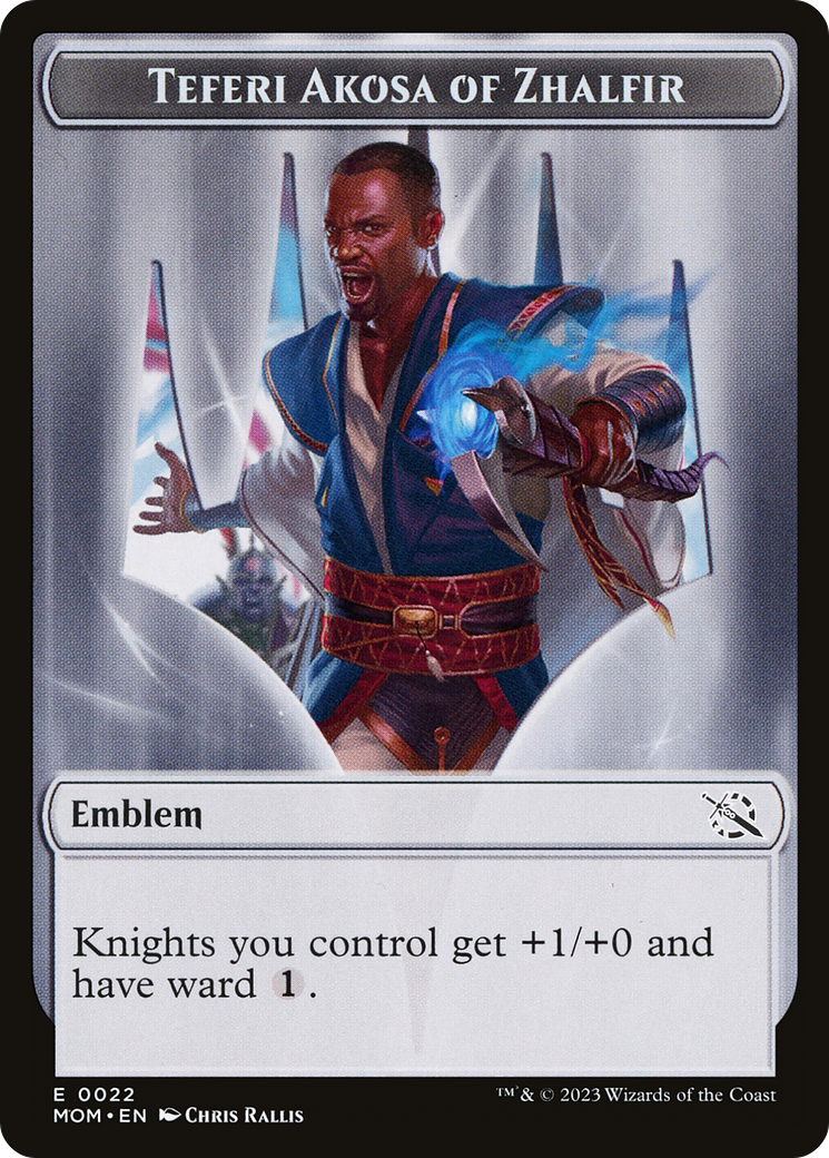 Teferi Akosa of Zhalfir Emblem (TMOM-022) - March of the Machine Tokens - Premium MTG Single from Wizards of the Coast - Just $0! Shop now at Game Crave Tournament Store