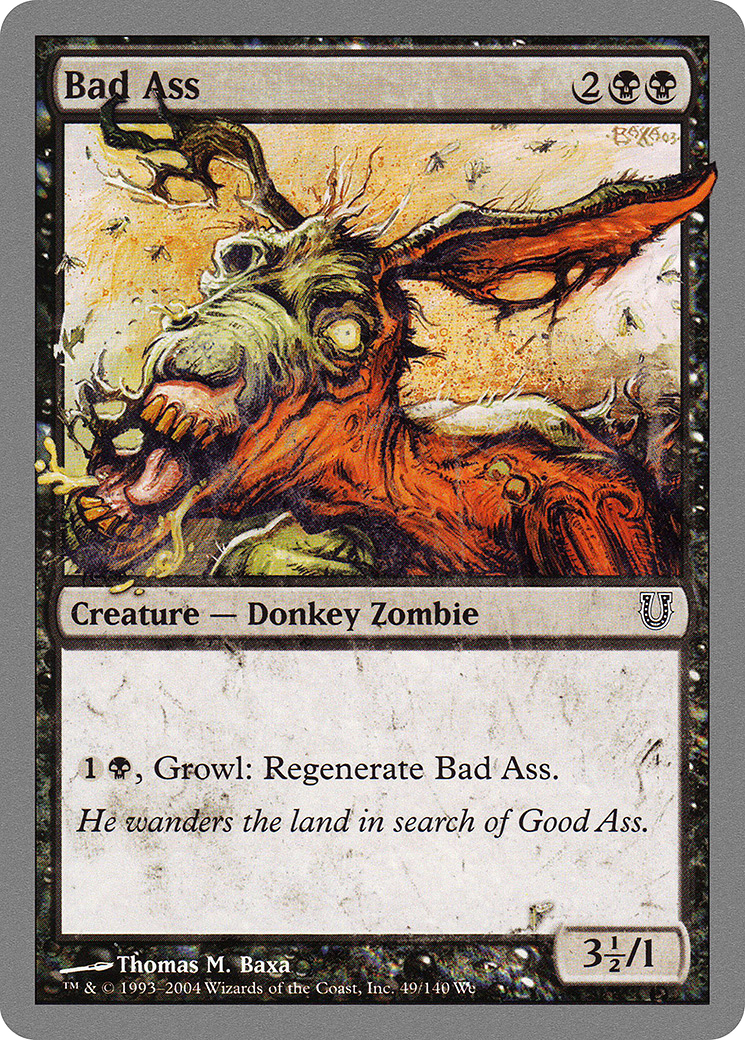 Bad Ass (UNH-049) - Unhinged - Premium MTG Single from Wizards of the Coast - Just $0.08! Shop now at Game Crave Tournament Store
