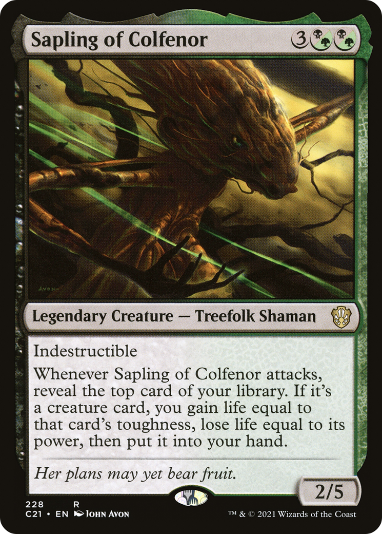 Sapling of Colfenor (C21-228) - Commander 2021 - Premium MTG Single from Wizards of the Coast - Just $1.96! Shop now at Game Crave Tournament Store