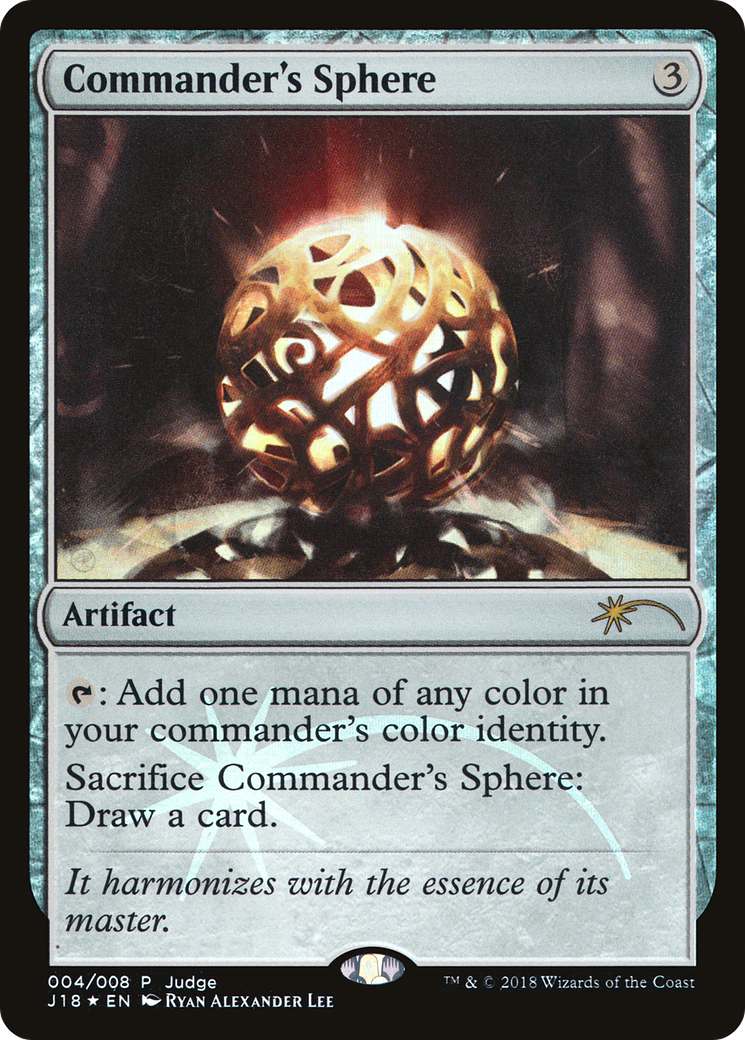 Commander's Sphere (J18-004) - Judge Gift Cards 2018 Foil - Premium MTG Single from Wizards of the Coast - Just $1.03! Shop now at Game Crave Tournament Store