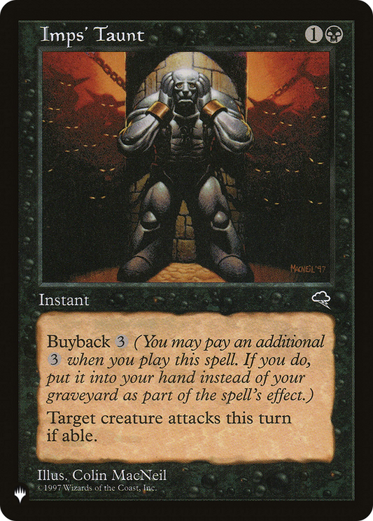 Imps' Taunt (PLIST-844) - The List - Premium MTG Single from Wizards of the Coast - Just $0.25! Shop now at Game Crave Tournament Store