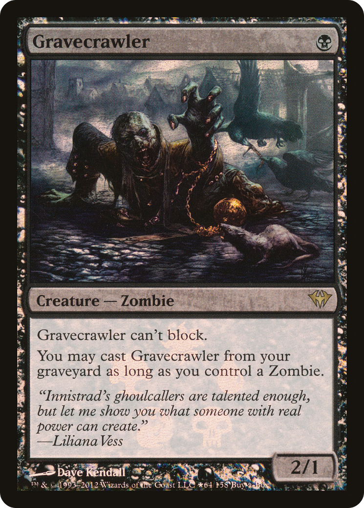 Gravecrawler (PDKA-64★) - Dark Ascension Promos Foil - Premium MTG Single from Wizards of the Coast - Just $3.43! Shop now at Game Crave Tournament Store