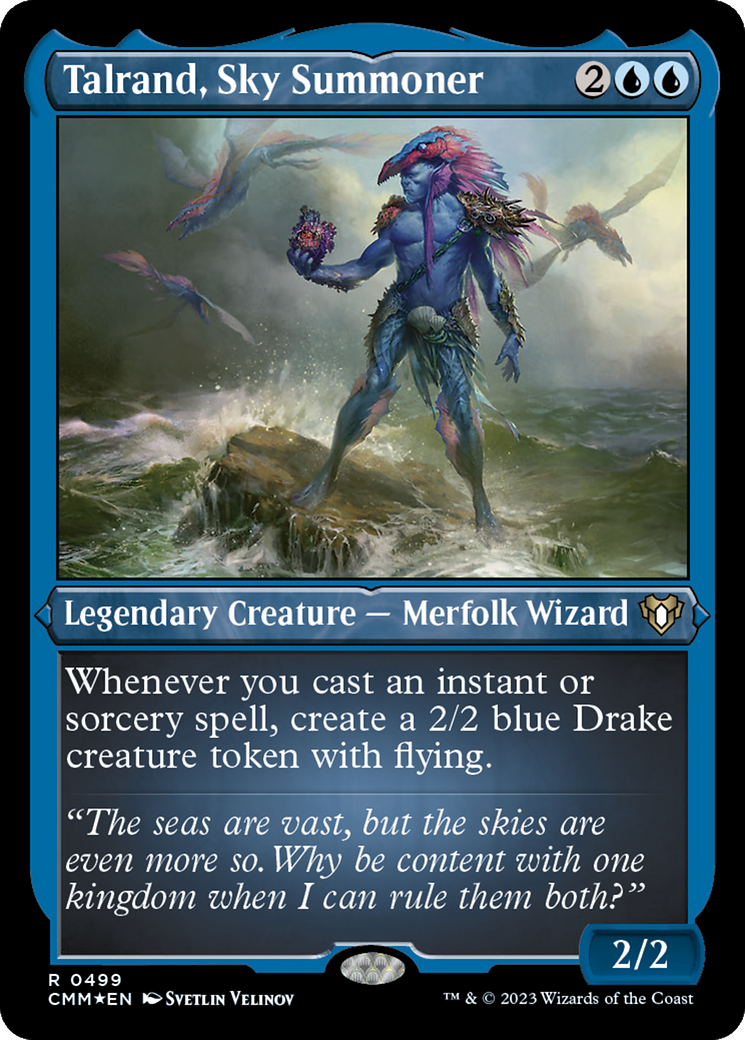 Talrand, Sky Summoner (CMM-499) - Commander Masters Etched Foil - Premium MTG Single from Wizards of the Coast - Just $0.58! Shop now at Game Crave Tournament Store