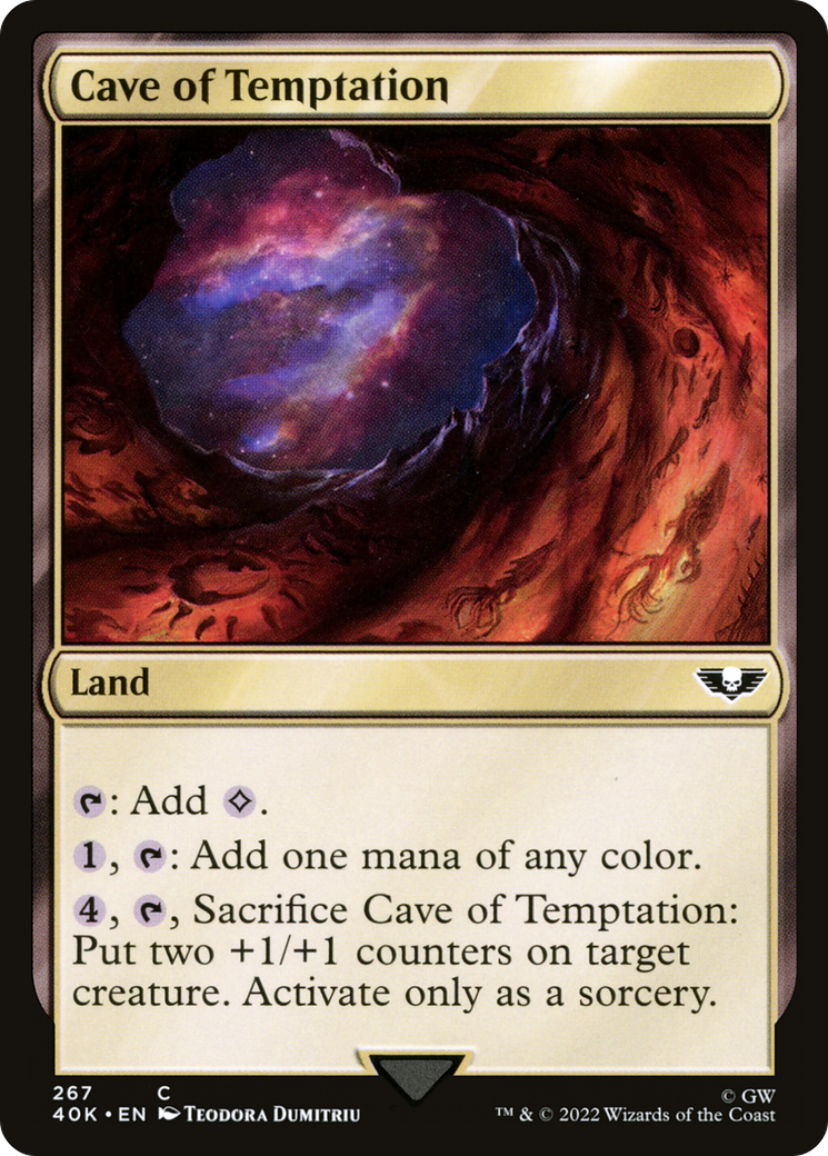 Cave of Temptation (40K-267) - Warhammer 40,000 Commander - Premium MTG Single from Wizards of the Coast - Just $0.08! Shop now at Game Crave Tournament Store