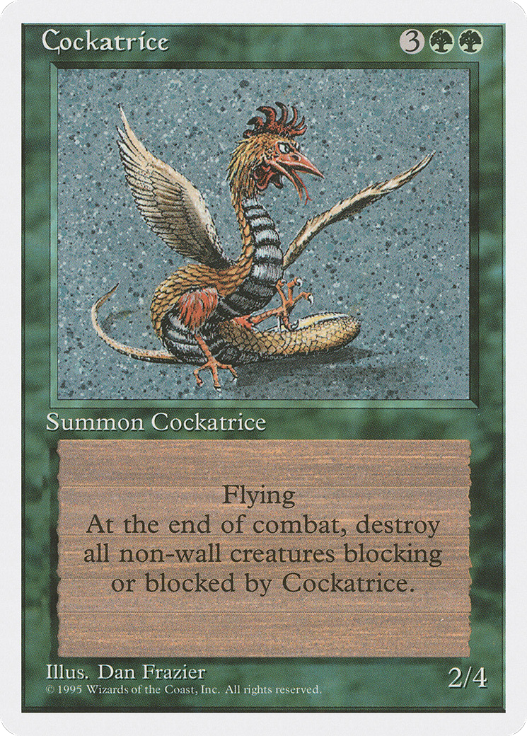 Cockatrice (4ED-237) - Fourth Edition - Premium MTG Single from Wizards of the Coast - Just $0.11! Shop now at Game Crave Tournament Store