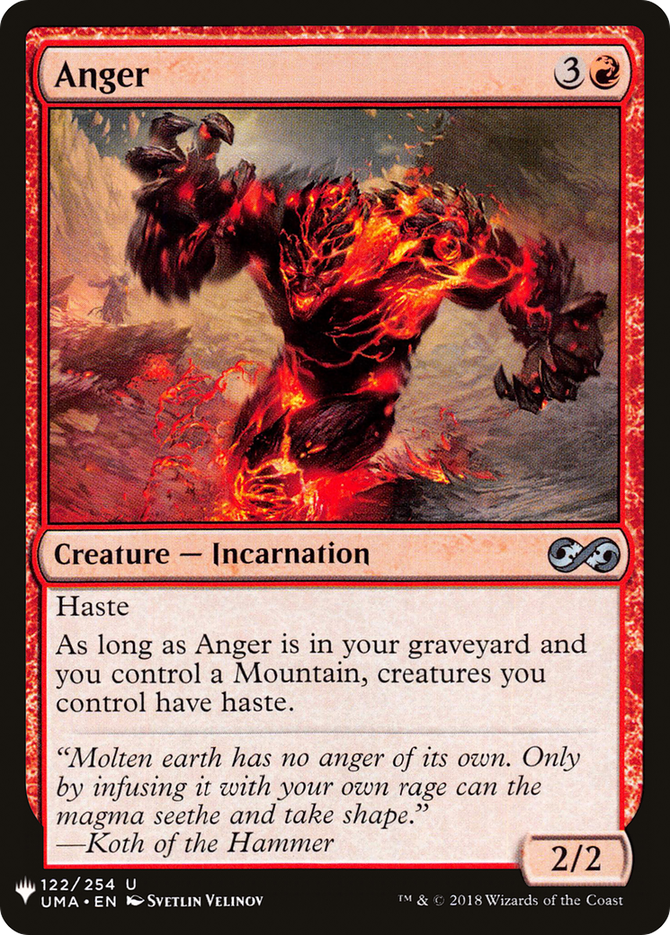 Anger (MB1-839) - Mystery Booster - Premium MTG Single from Wizards of the Coast - Just $0.40! Shop now at Game Crave Tournament Store